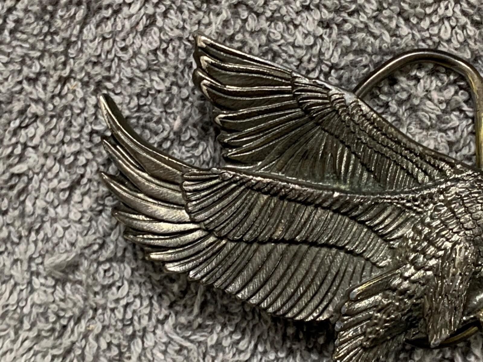 VTG 1979 Landing Eagle American Chicago Buckles USA Belt Buckle