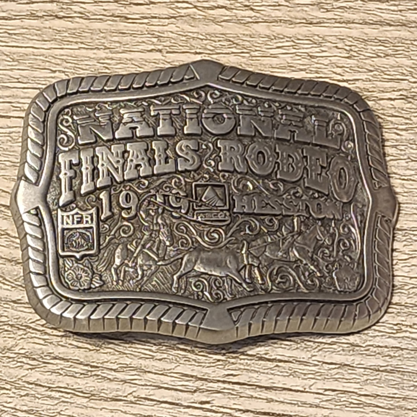 Choice Hesston Belt Buckle – Miniature Collection Buckle – National Finals Rodeo