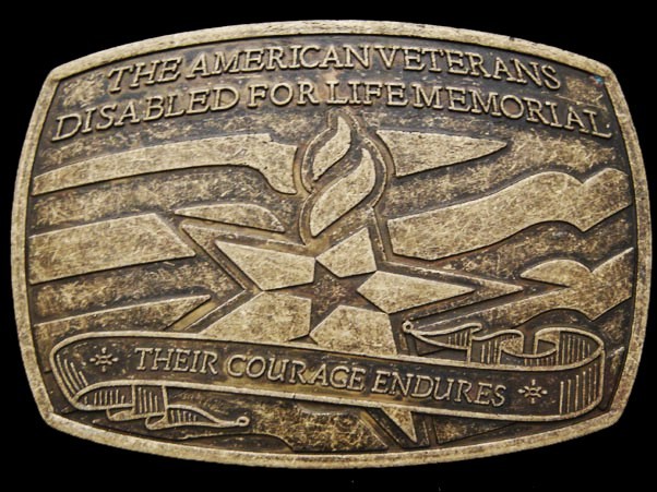 JF13119 2007 **AMERICAN VETERANS DISABLED FOR LIFE MEMORIAL** BRASSTONE BUCKLE