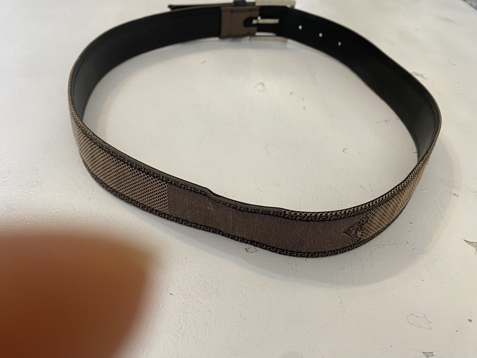 Men’s Vtg Versace Signature Medusa Print Leather Belt B3729 Made In Italy 34/85