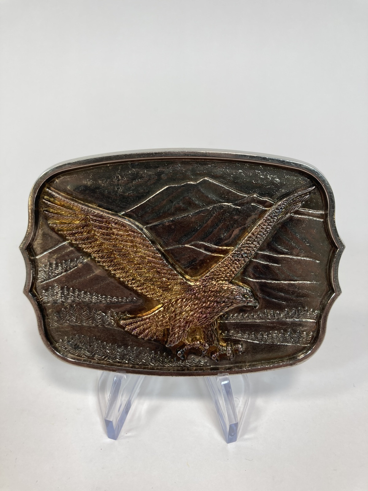 VTG International Monetary Mint Belt Buckle American Eagle Numbered Western