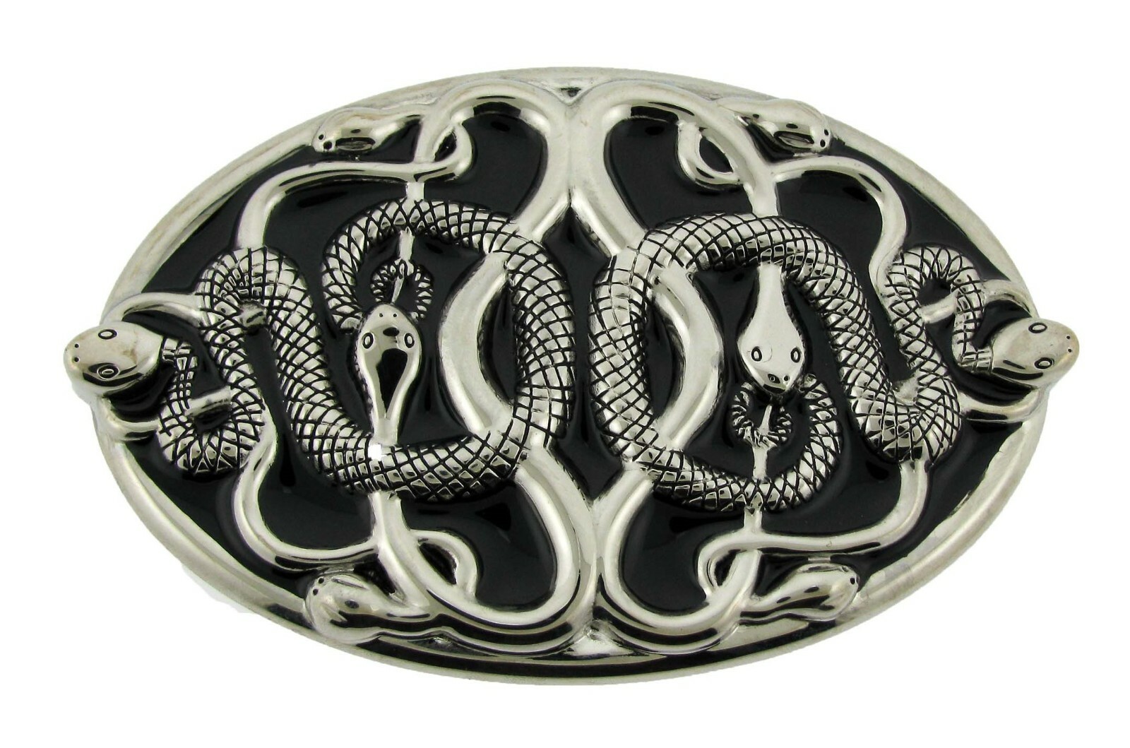 Men Women Belt Buckle Snake Animal Lion Tiger Leopard Metal Black Panther Logo