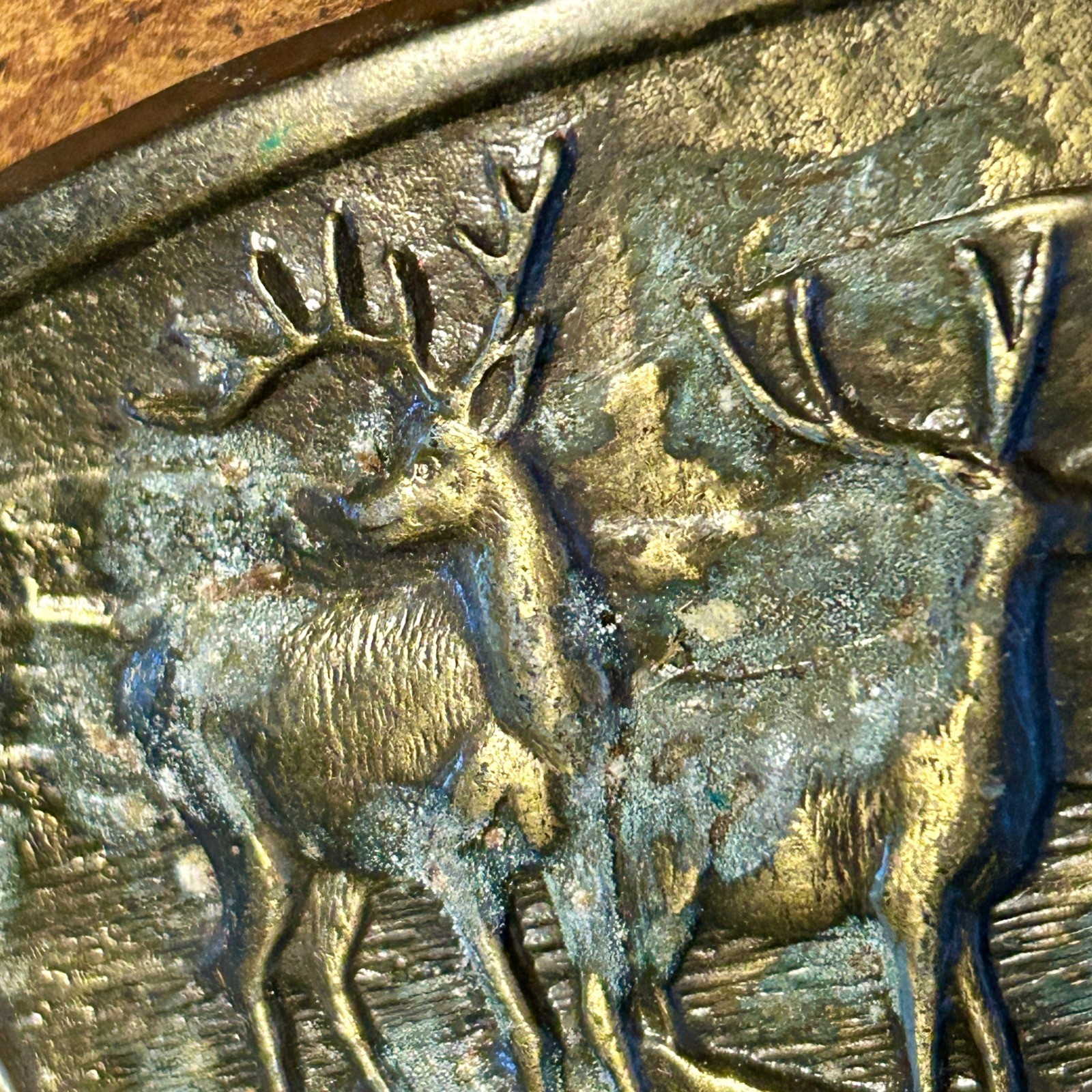 Belt Buckle Mens OS Brass Vintage Deer Wildlife Hunting Fair Outdoor