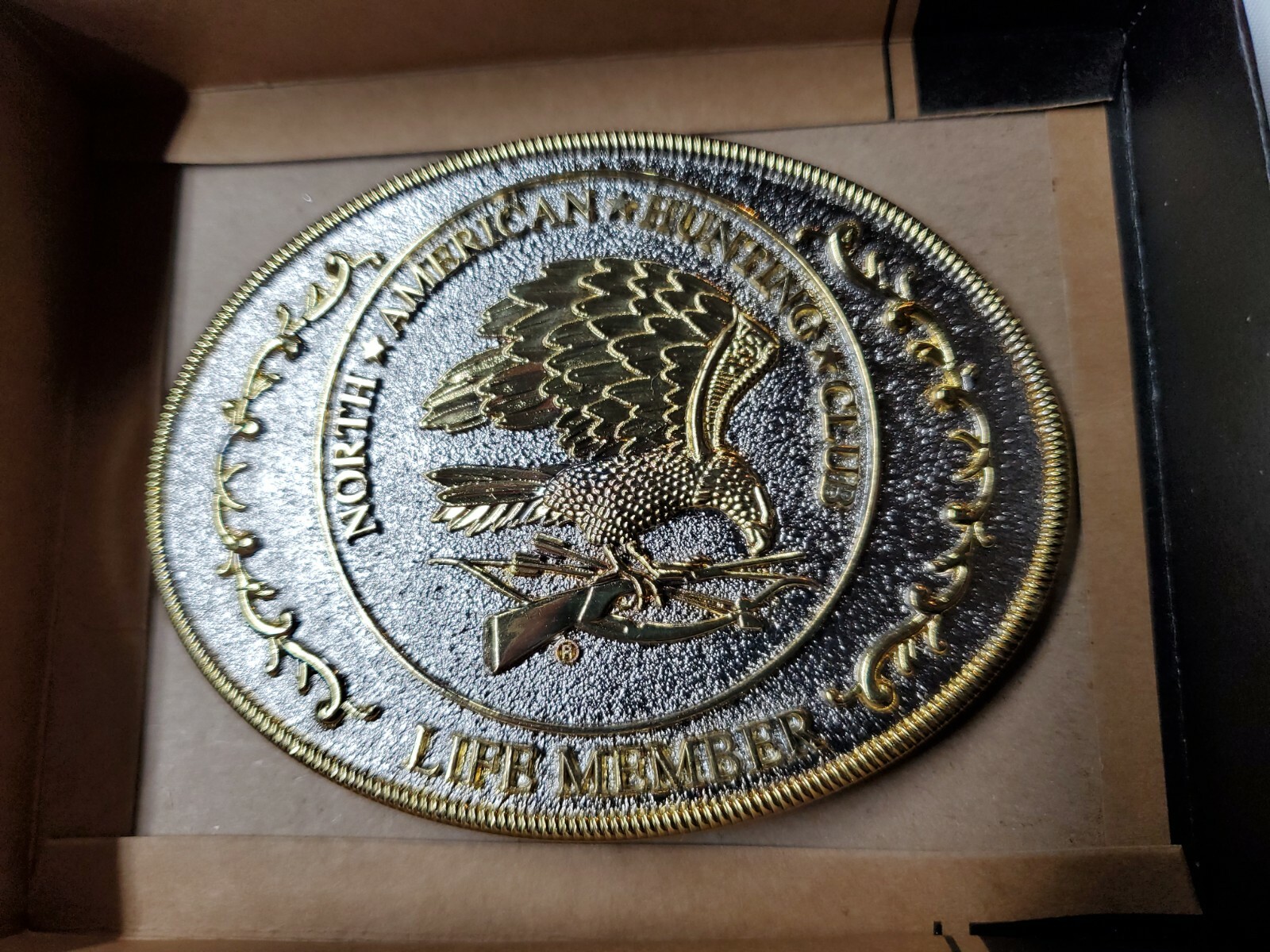 North American Hunting Club, Lifetime Member Belt Buckle Excellent Condition