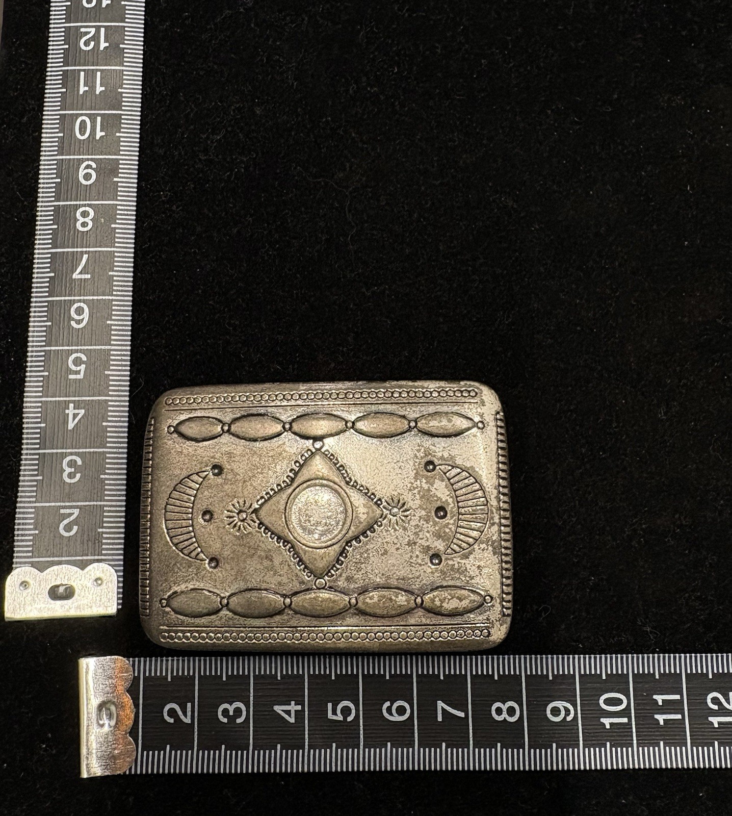 Vintage southern western style belt buckle featuring vintage stamped work RARE