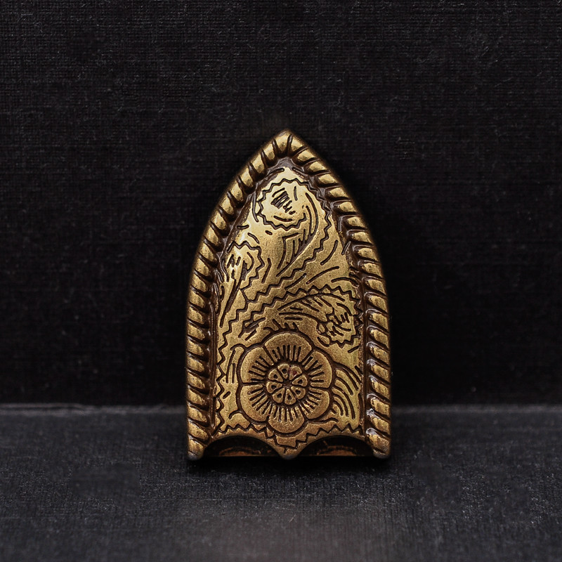 Retro Brass Flower Engraved Western Cowboy Belt Buckle Set Fit 25mm Strap
