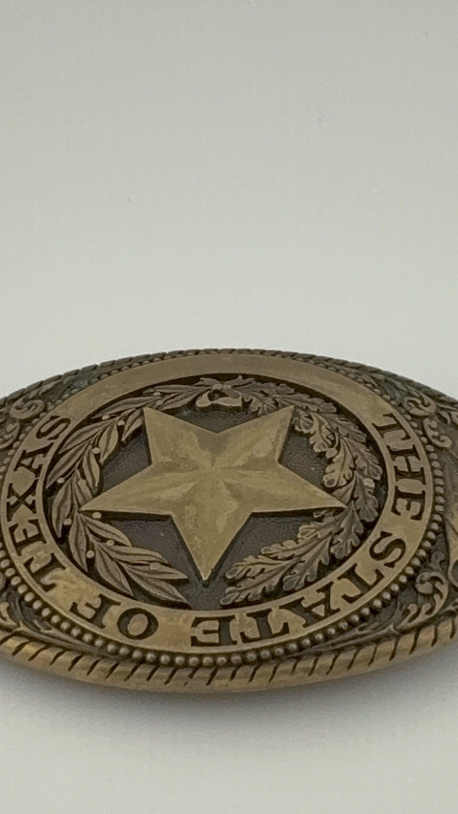 Tony Lama Collection The State of Texas Lone Star Solid Brass Belt Buckle