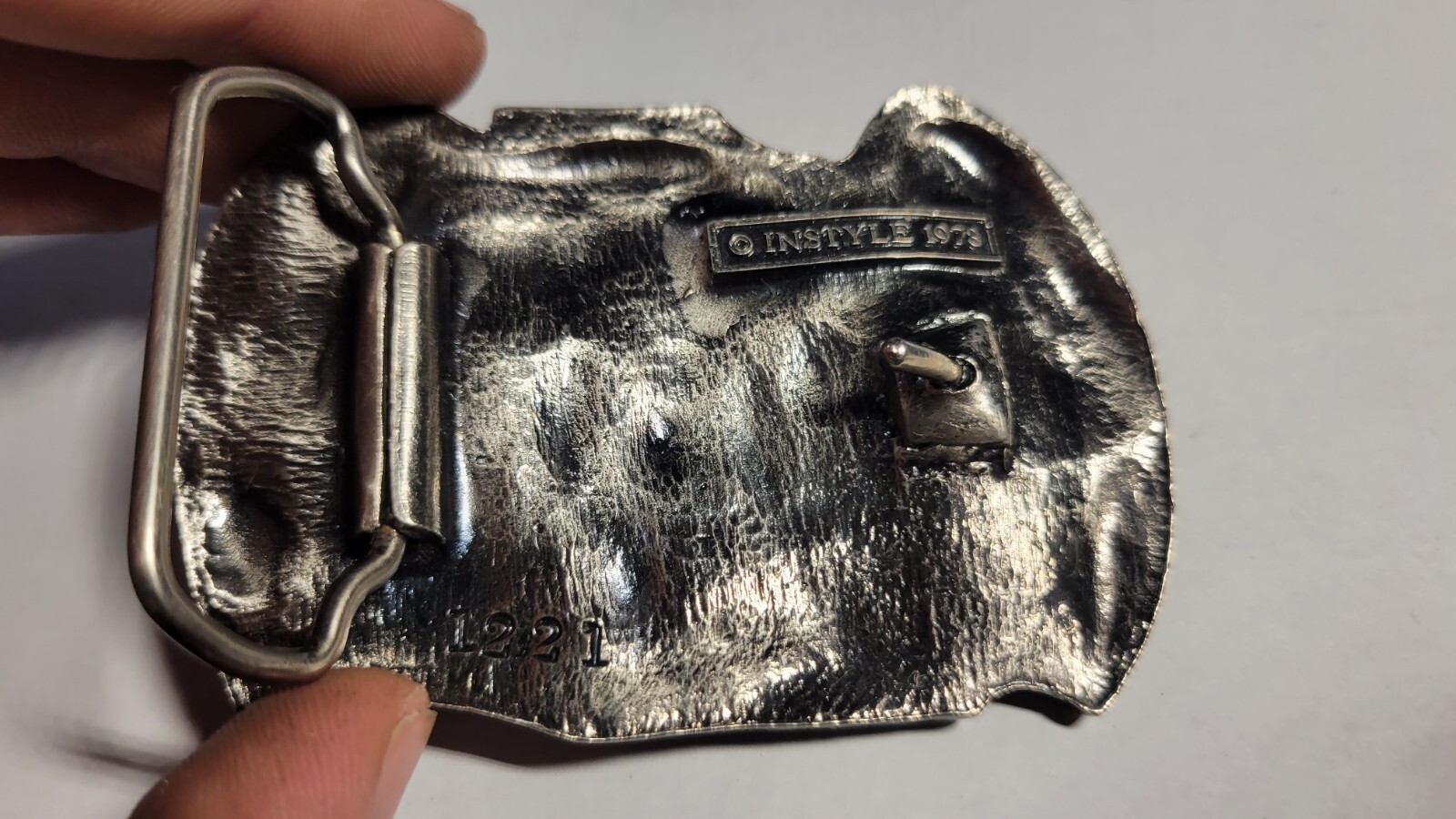 Vintage Harley Davidson #1 Wing Belt Buckle Panhead Pin Brass AMF Chopper Vest