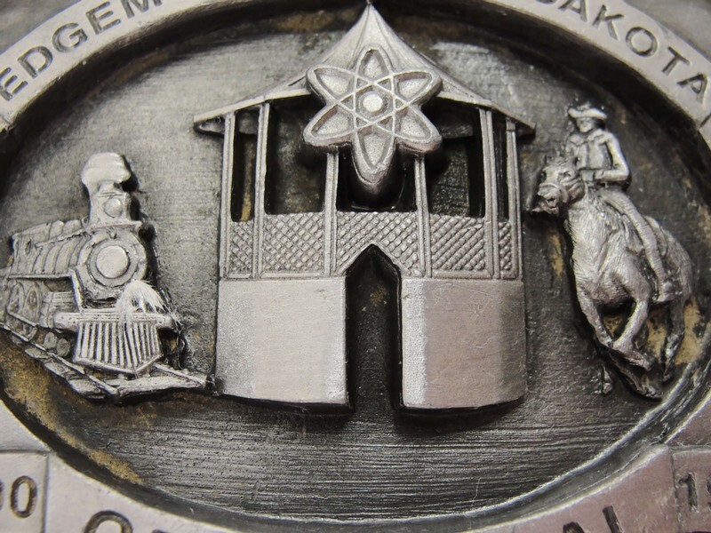 Edgemont South Dakota Centennial Belt Buckle 1890-1990 Train Horse #194/250