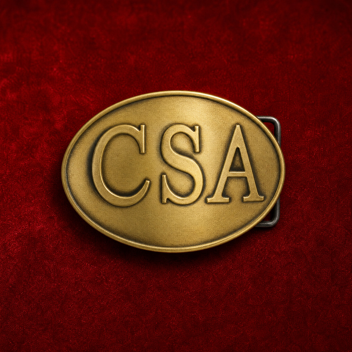 CSA Bronze Plated Metal Belt Buckle Civil War Confederate Reenactment Gear