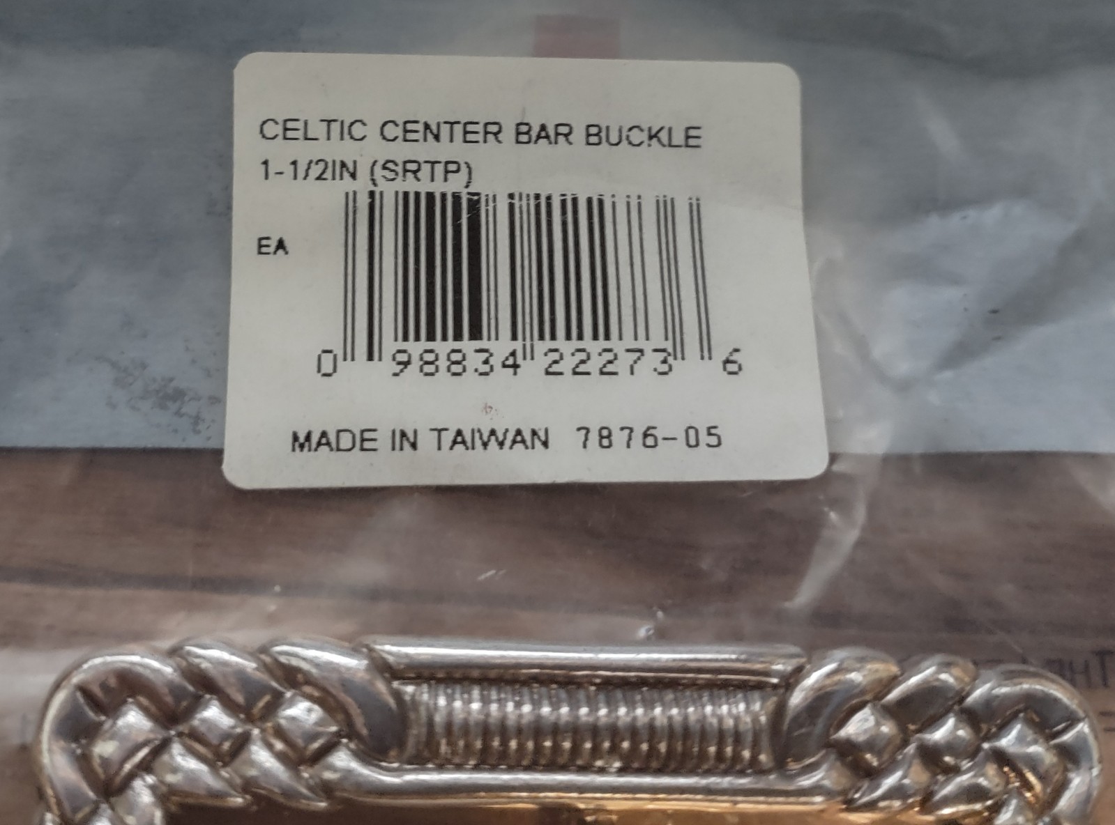 Vintage Tandy Celtic Center Bar Belt Buckle 1 1/2&Prime; (7876-05)