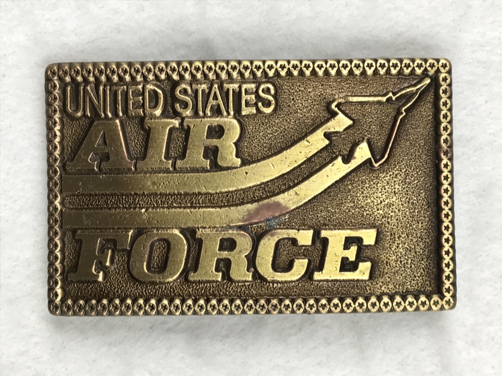 vintage 80s US AIR FORCE BELT BUCKLE usaf military us army