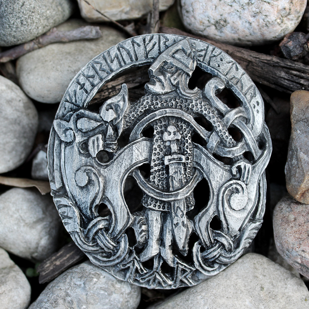Pewter Tyr Belt Buckle Dryad Design Made in USA – Norse God Asatru Viking Runes