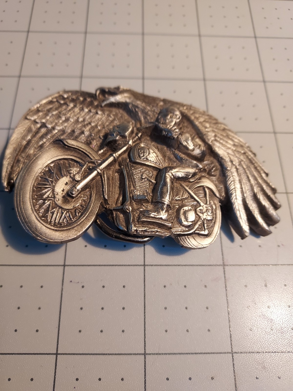 MENS BELT BUCKLE METAL RIDER AND EAGLE MADE IN U.S.A. 1993 GAP