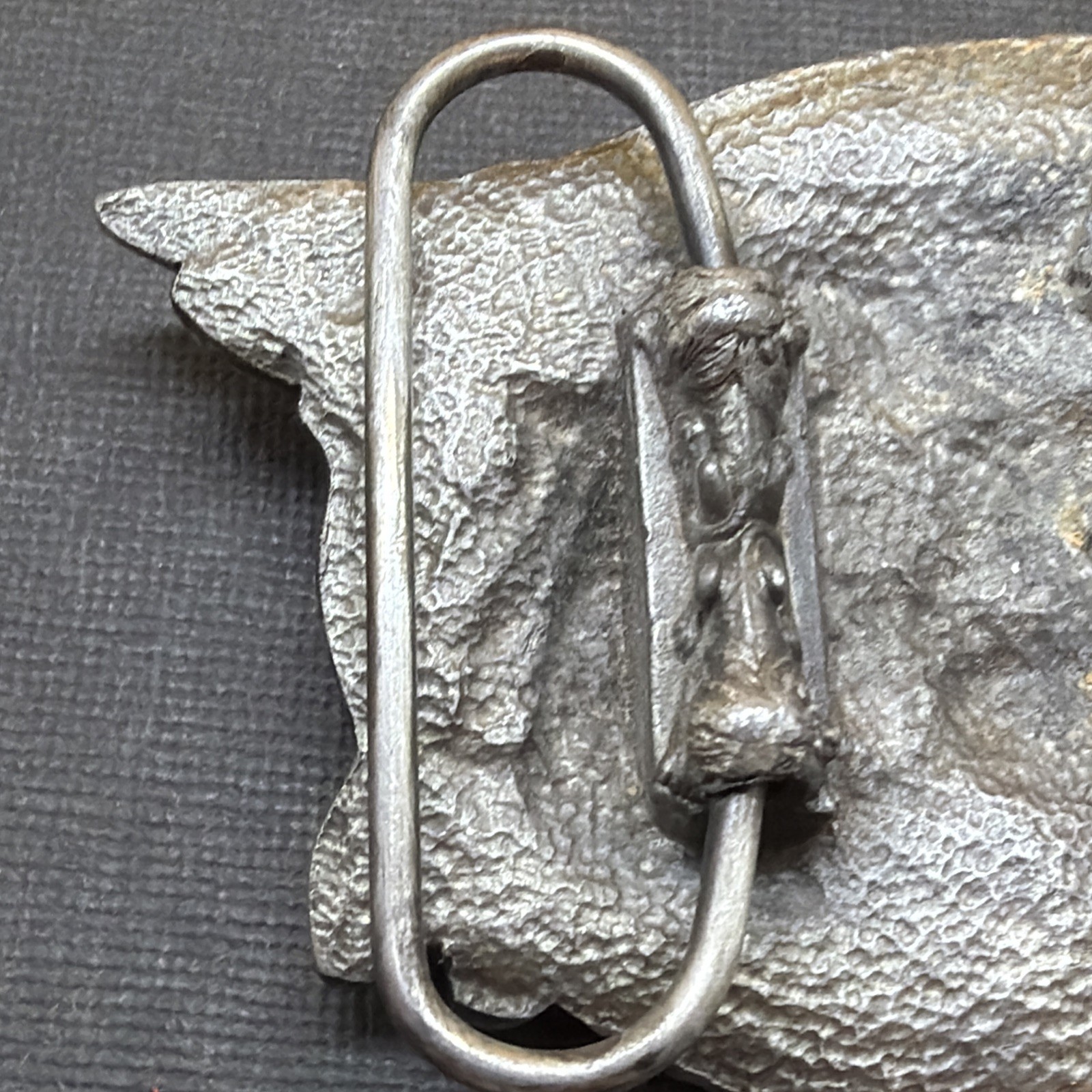 Rare 1994 Bergamot &lsquo;Genuine American Iron&rsquo; Motorcycle Belt Buckle-Enameled
