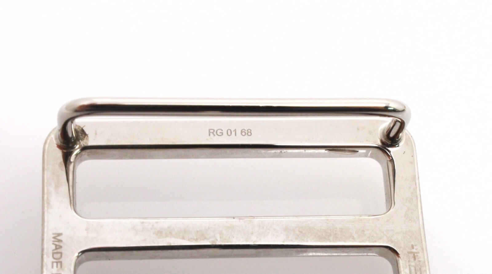 Hermes Etrier Buckle Belt 32mm Rudium Plated