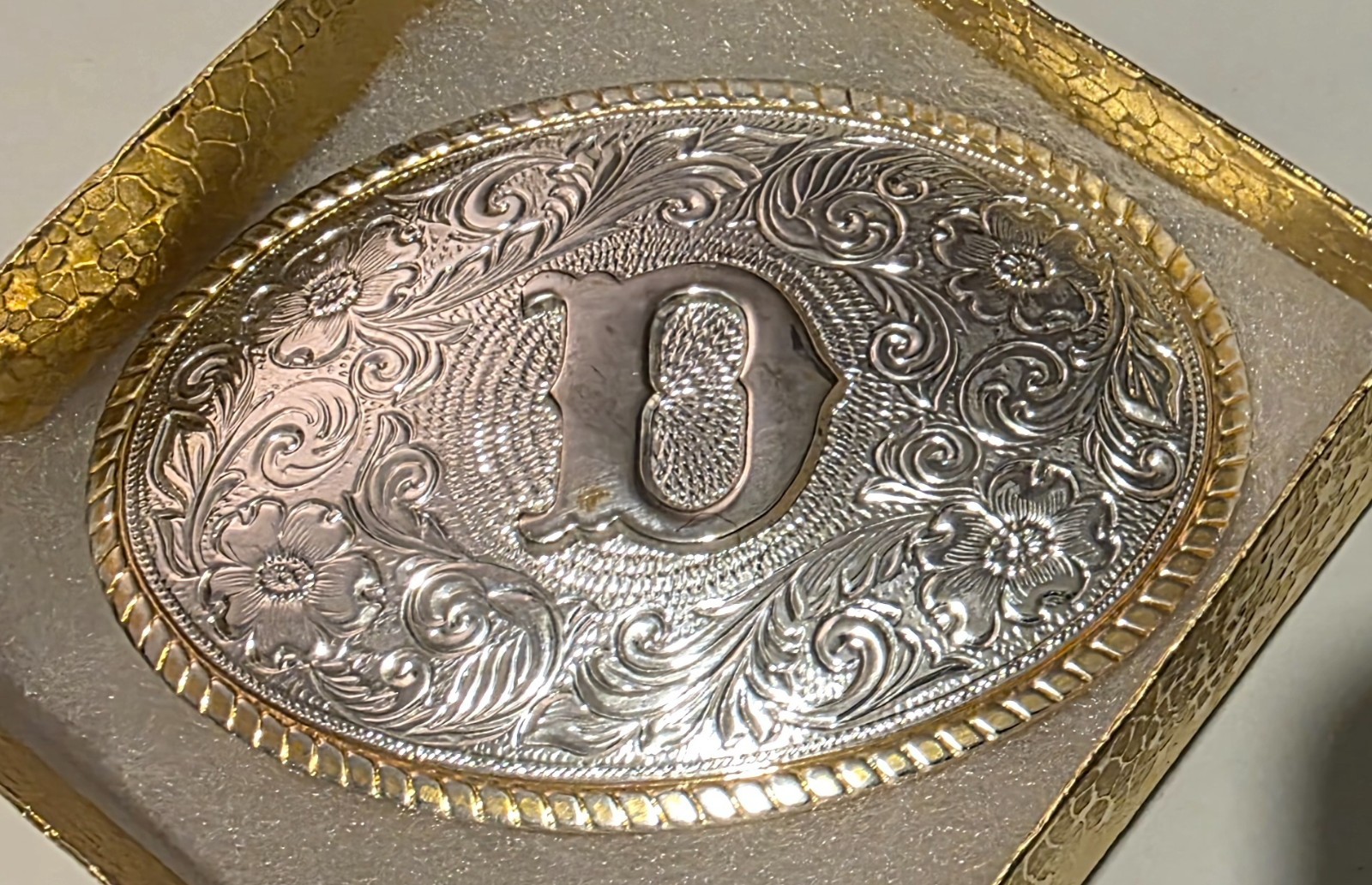 Vintage Metal Belt Buckle, Letter D, Initial D, The Heritage Collection, Nice