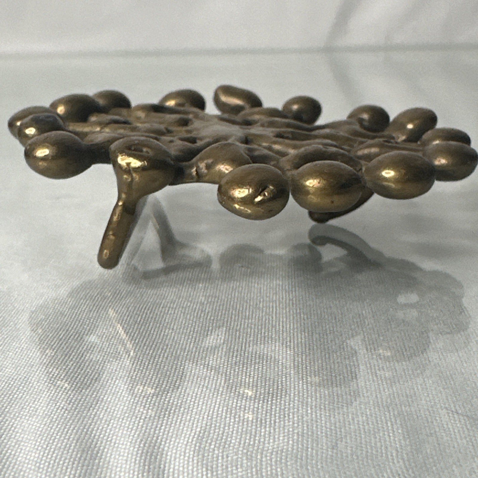 Vintage Jack Boyd Bronze Belt Buckle – Mid Century – Brutalist – Atomic Design