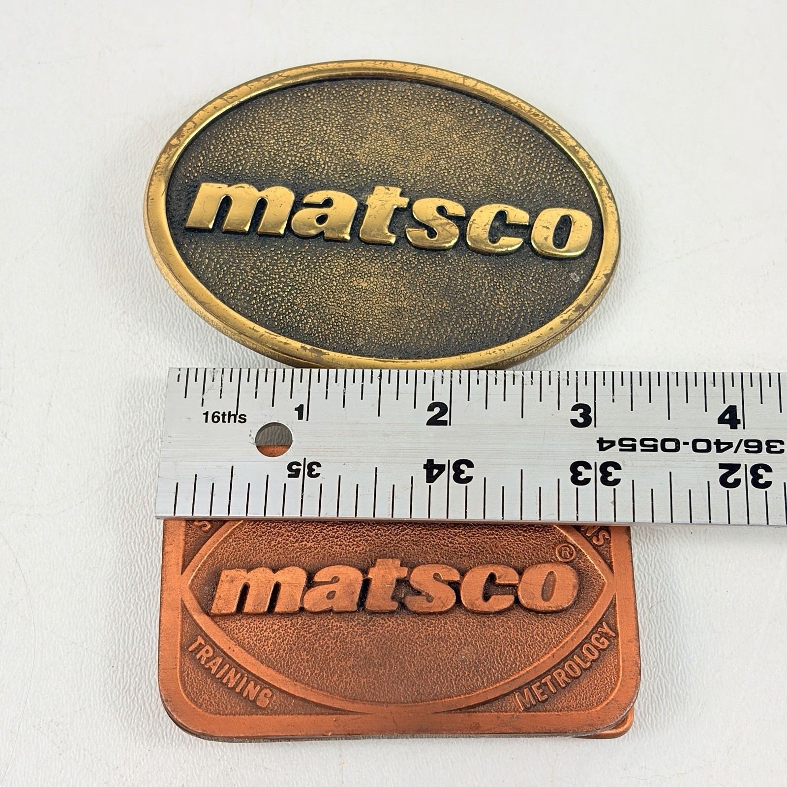 Vintage Matsco Solid Brass Belt Buckle BTS Hit Line Made inUSA