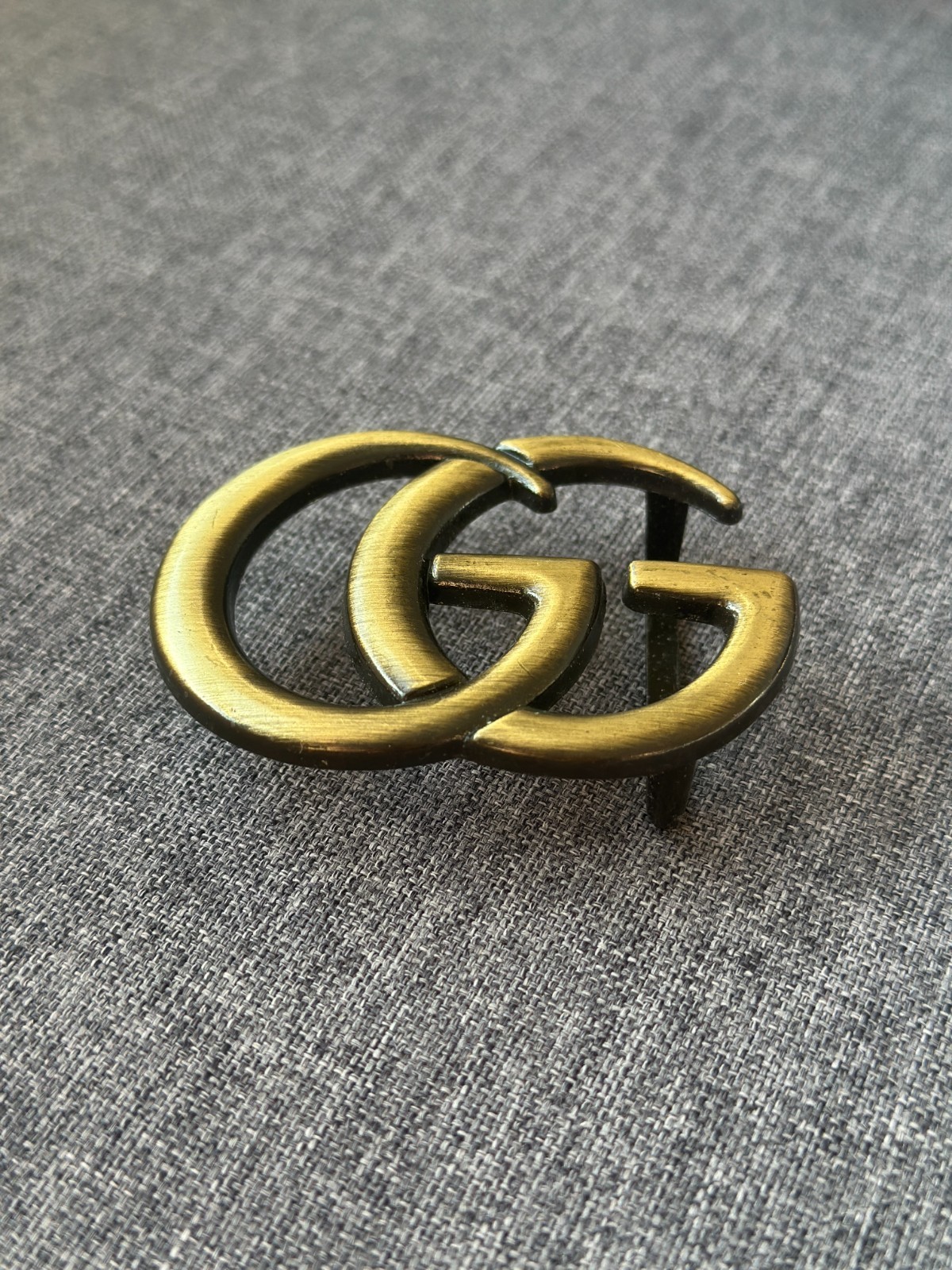 Vintage Golden G Logo Monogram Reversible Gold Belt Buckle 4cm 1.5&Prime; Designer