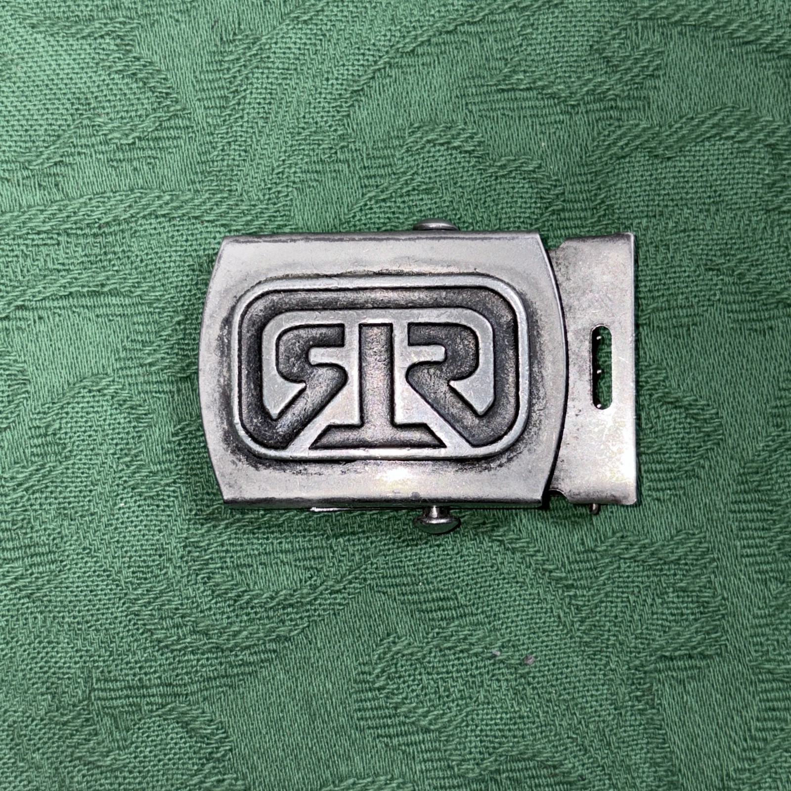 Vintage Rhythm Skateboards Web Belt Buckle Metal Flip Top Clamp USA Made Y2K 90s