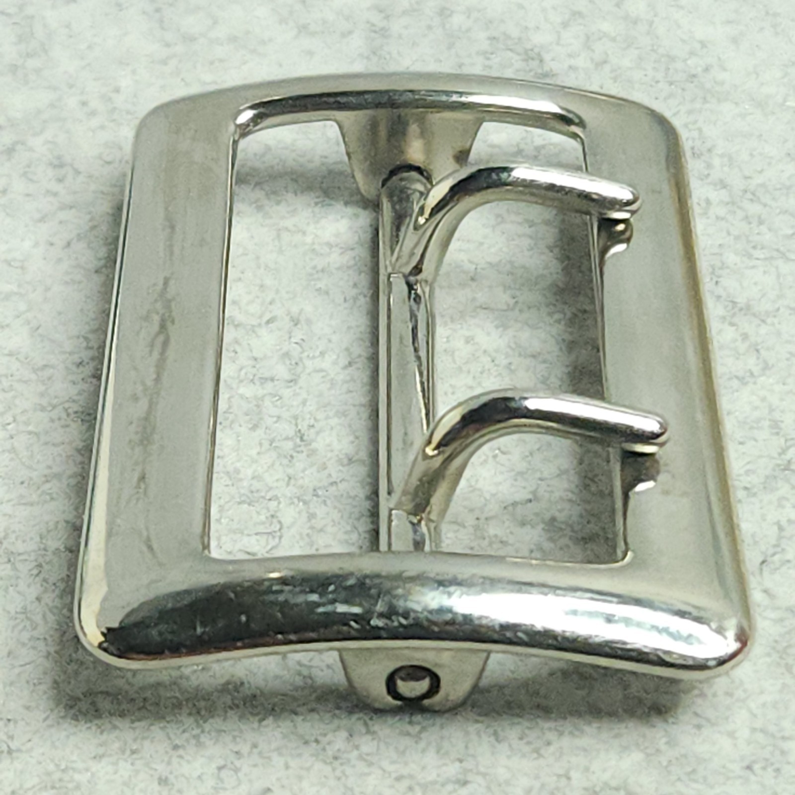 Sam Browne Belt Buckle Double Prong USA Heavy Duty 1.75 Inch Silver Tone