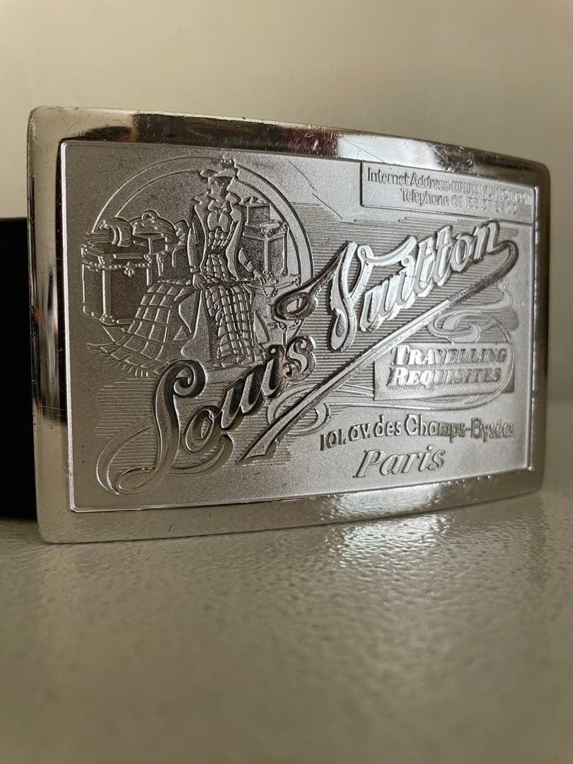 Louis Vuitton Metal Buckle Belt Travel Requisite design Used From Japan