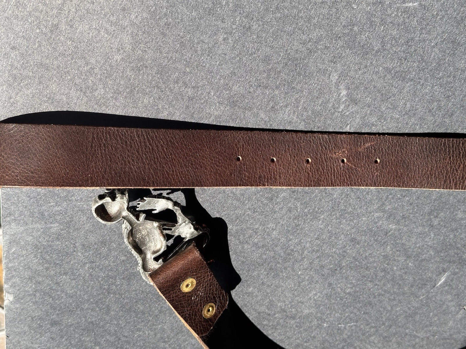 Belt With Skeleton Buckle By Alchemy Gothic