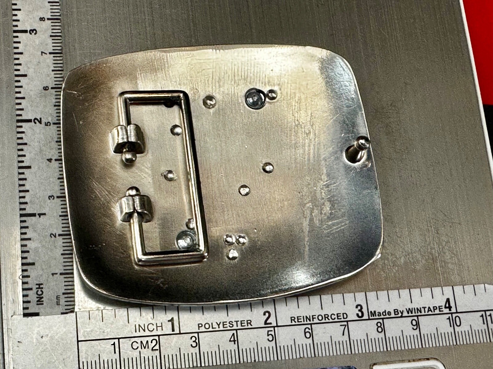 Custom Initial Letter L Silver Tone Outlined Reflective Men Women Belt Buckle