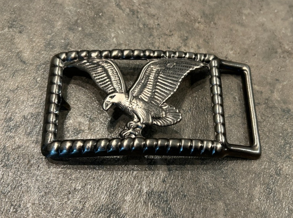 Vintage Men&rsquo;s Belt Buckle, Eagle with Wings Open