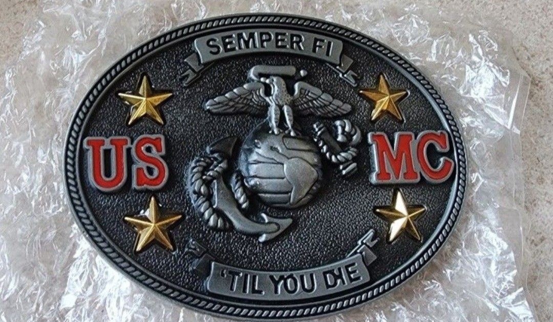 New Marines USMC military Marines Semper fi Belt Buckle