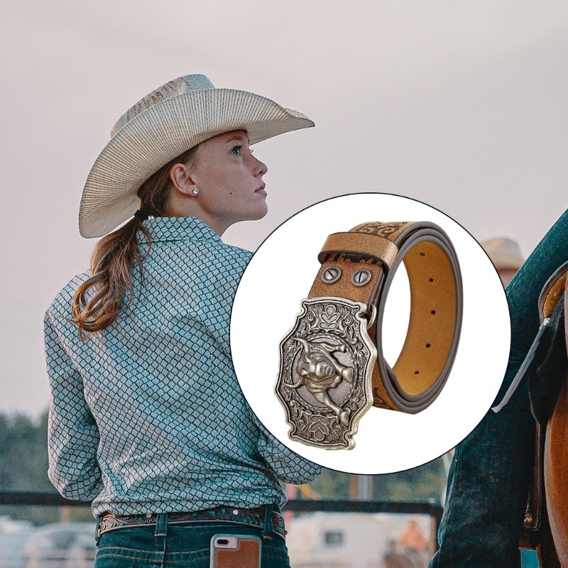 Vintage Western Belt Buckle Belt Cowboy Belts For Men Jeans Belt Leather Belt
