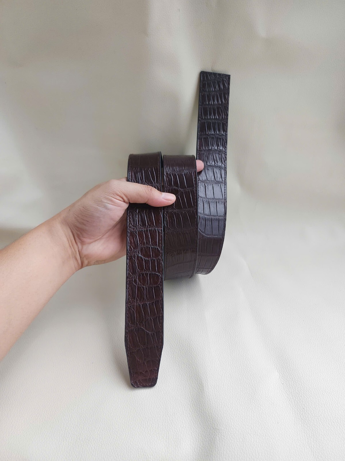 3.8CM Brown/Black Doublside 100% Genuine Leather Skin Men Belts buckle