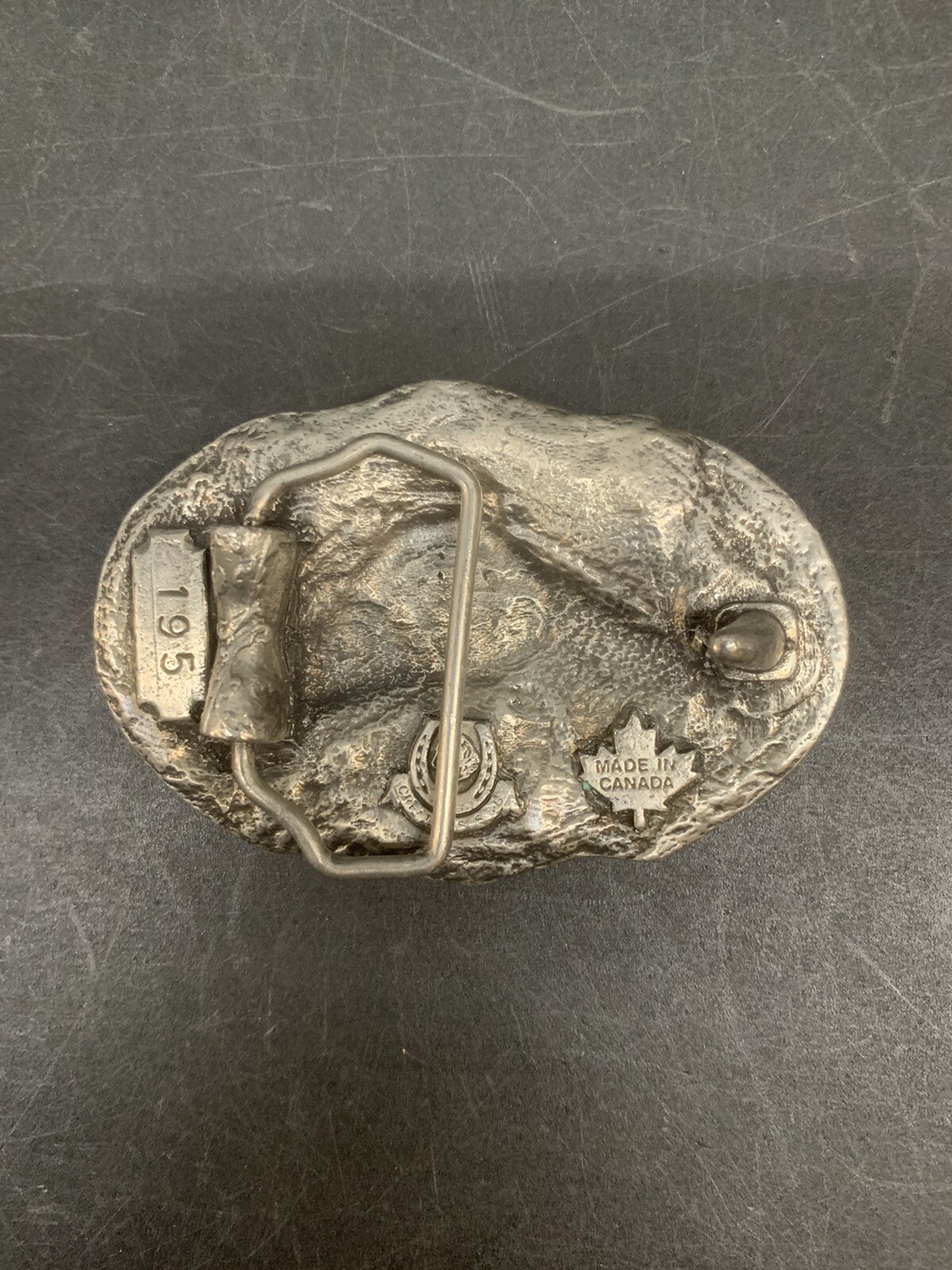 Western Horse Blue Ted Silver Metal Belt Buckle