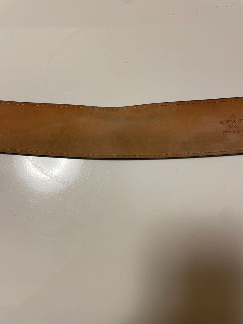 Louis Vuitton Metal Buckle Belt Travel Requisite design Used From Japan