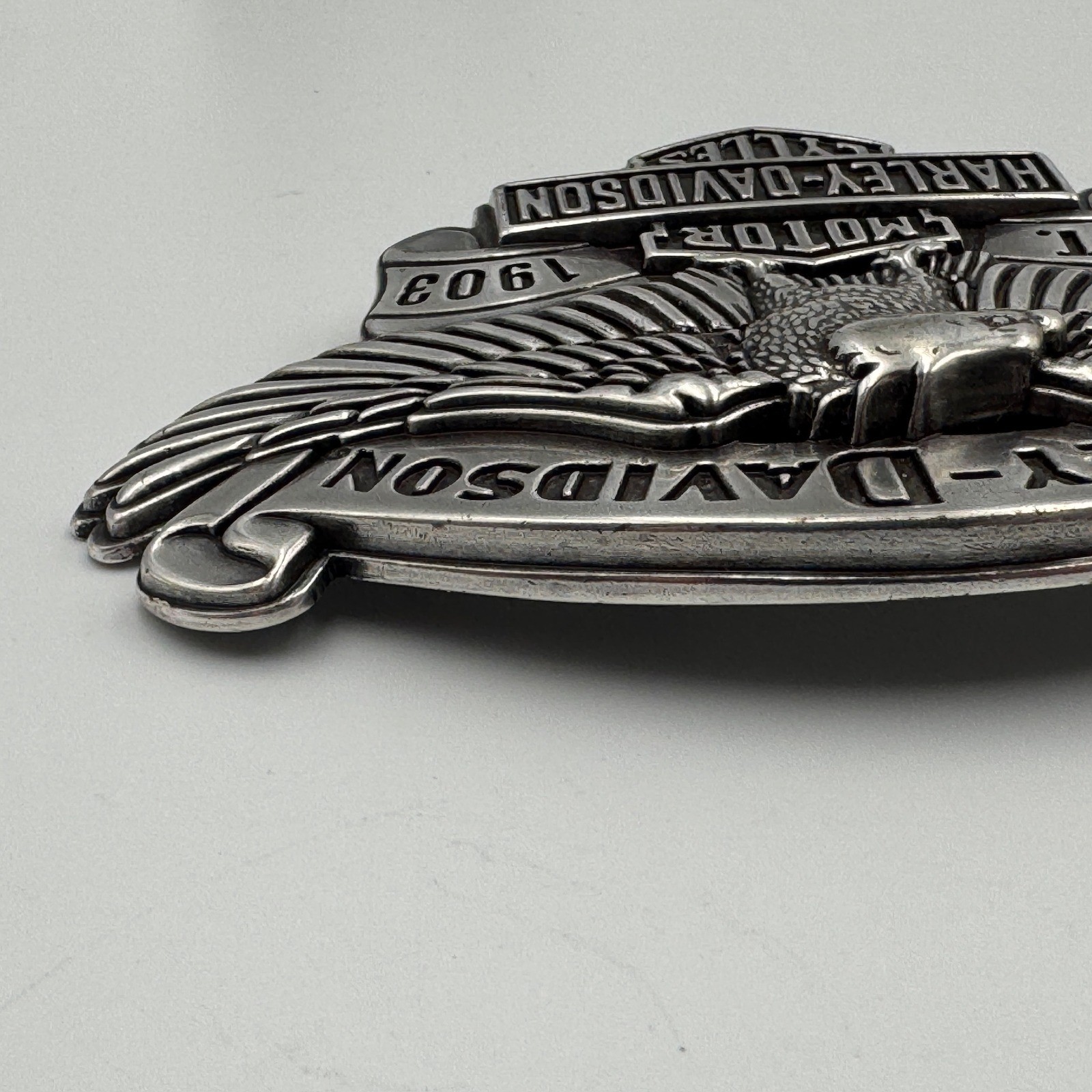 Harley-Davidson 2008 Eagle Bar & Shield Belt Buckle Silver 99401-09VM Biker Mens