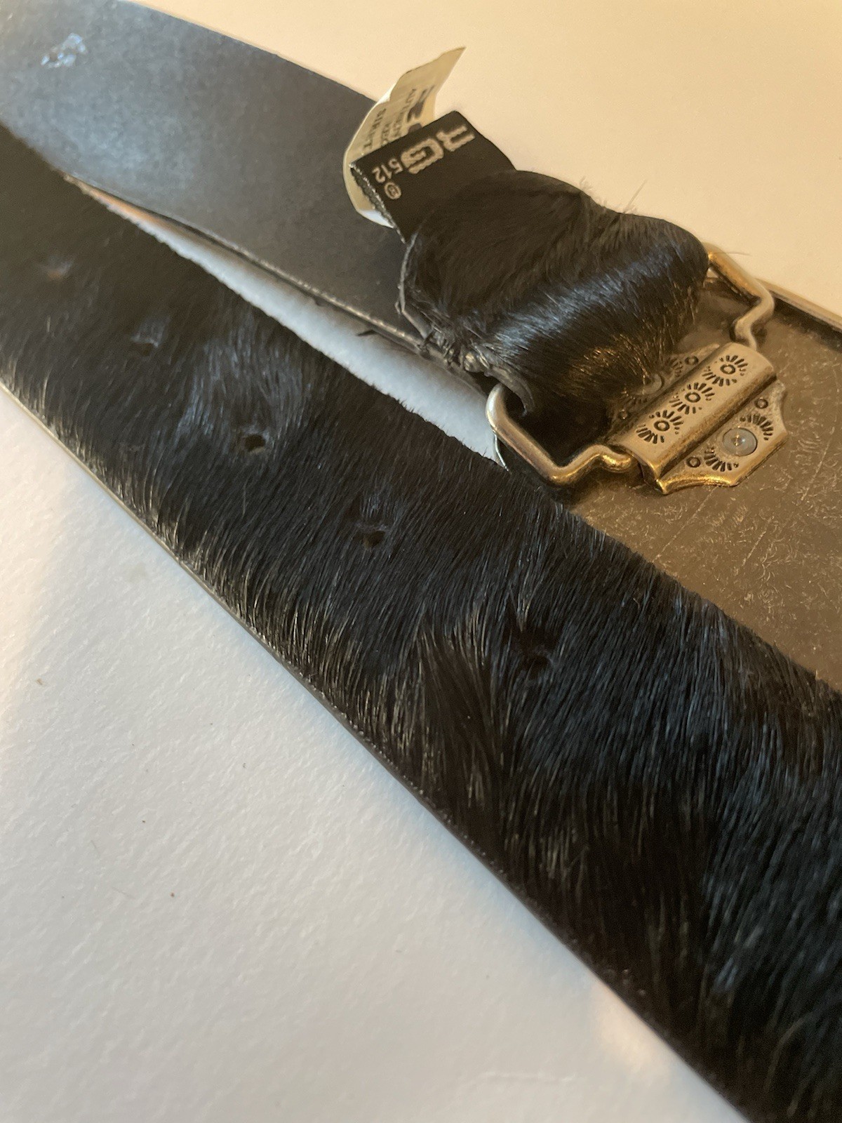 RG 512 NATURAL COW HIDE PEWTER BUCKLE “MAKE YOUR OWN DESTINY “ 85CM