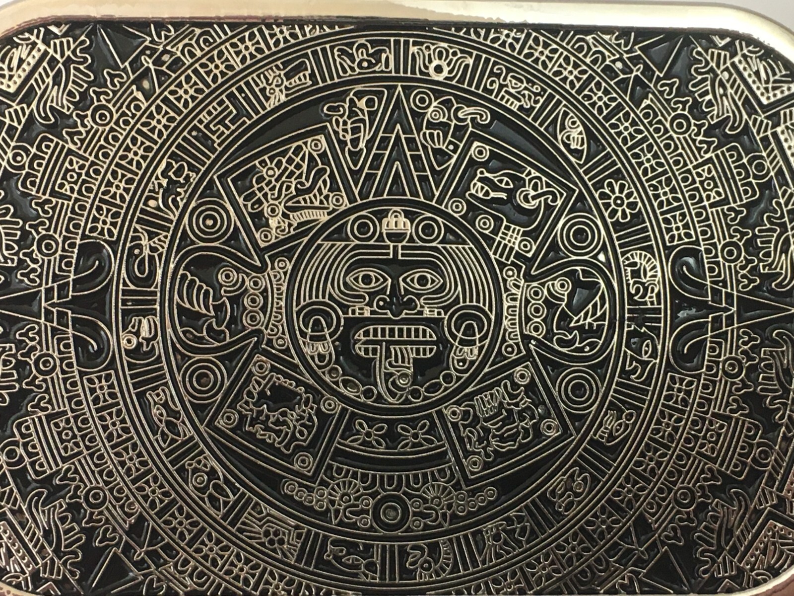 Mayan Aztec Belt Buckle Native Indian Calendario Aztec Calendar DEL SOL Mexican