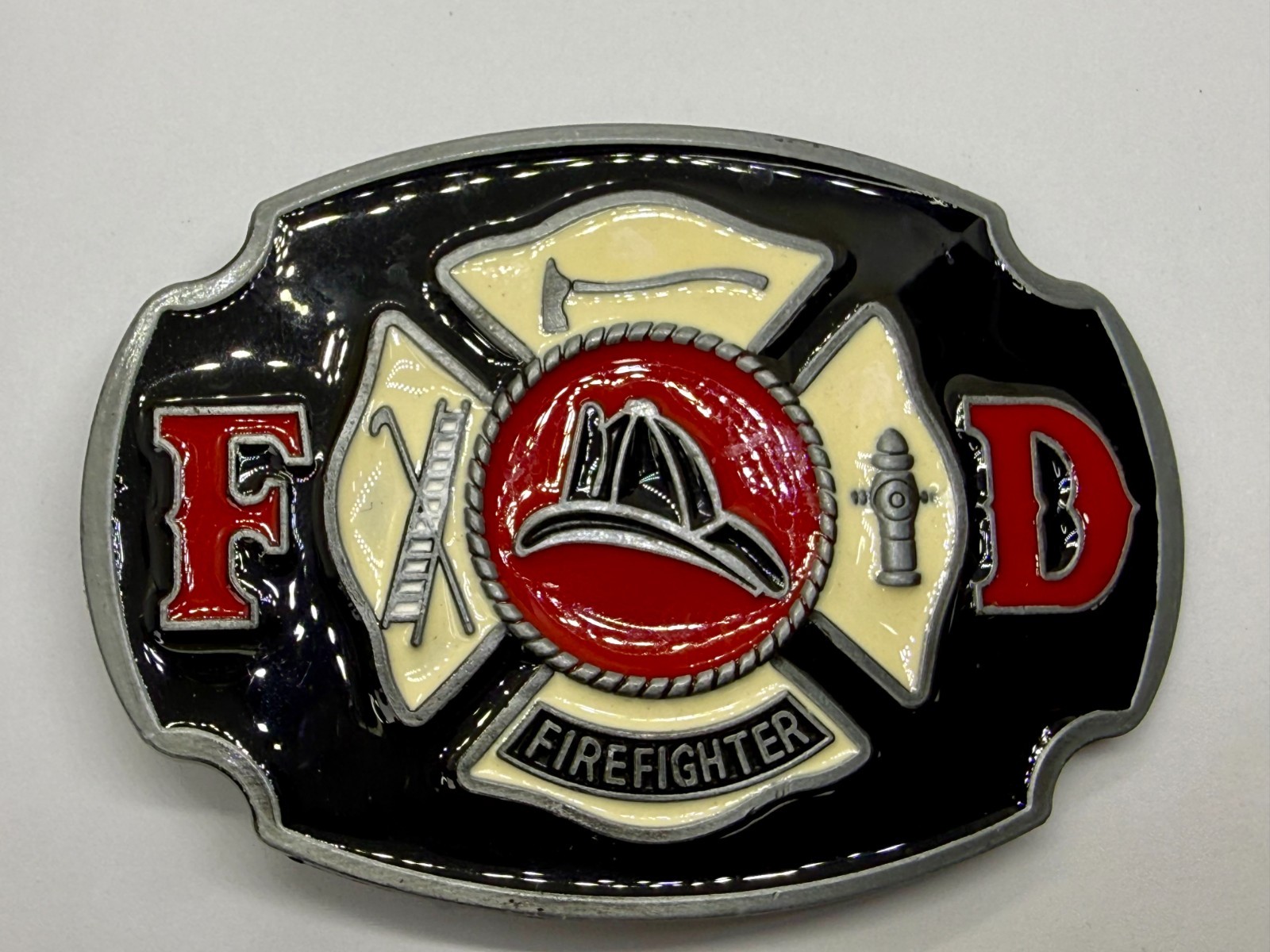 Firefighter Fire Department Fire Engine Fire Brigade Commemorative Belt Buckle