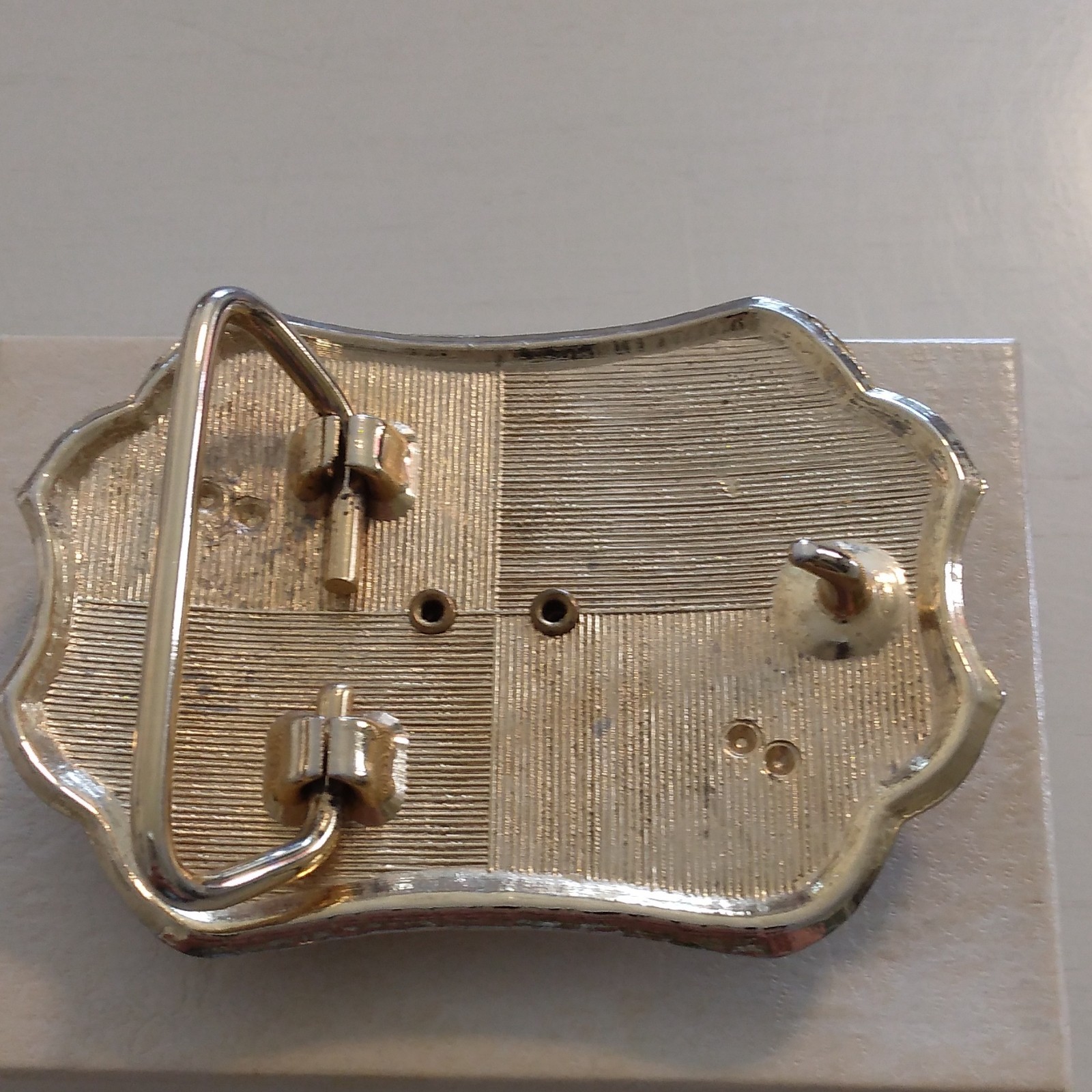 Belt Buckle NASA Moon Rover Solid Pewter DORY,Sand Stone Gold Tone Buckle
