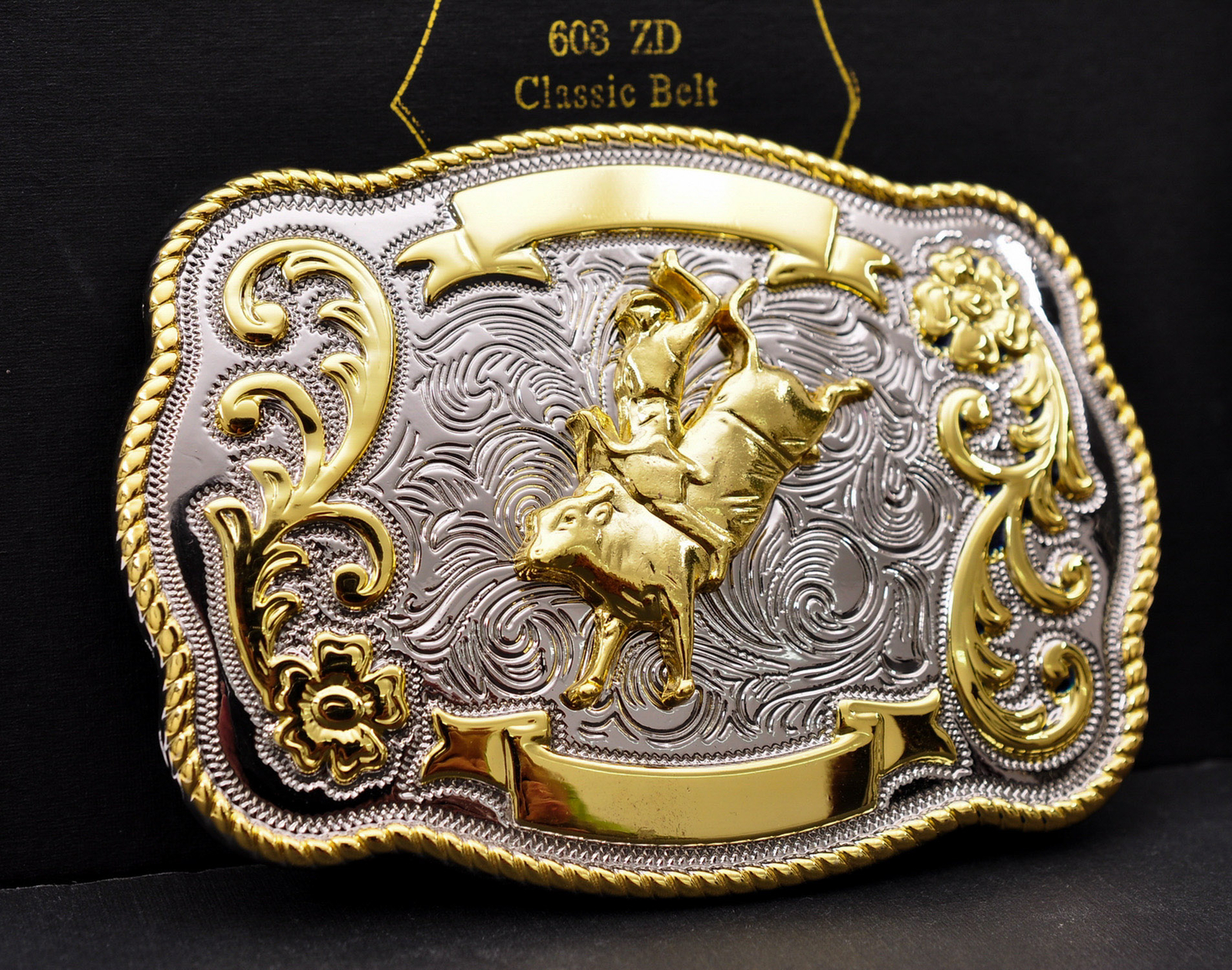 HUGE 122*86MM MAN ROCK BULL RIDE RODEO COWBOY GOLD TEXAS WESTERN BELT BUCKLE