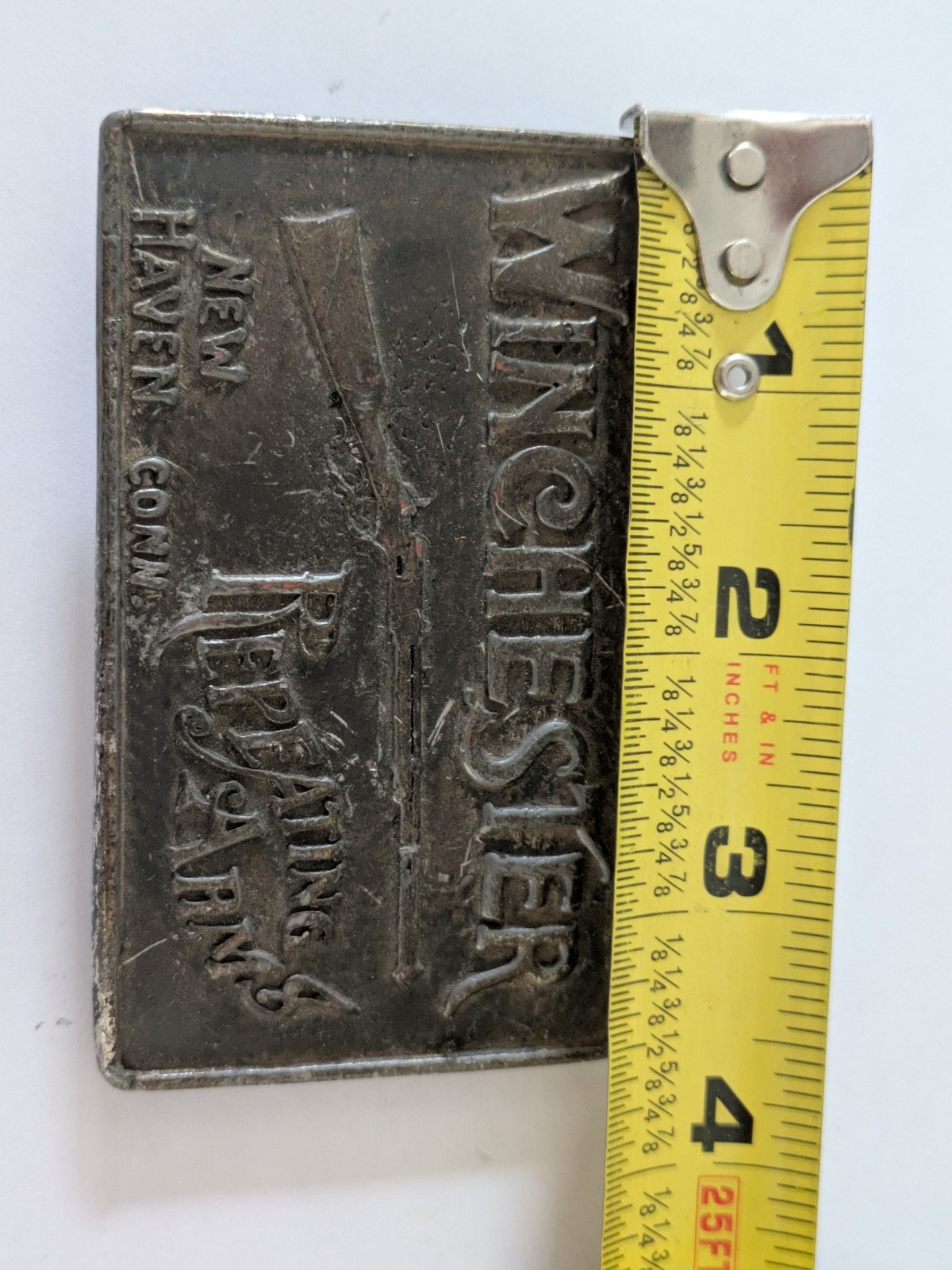 Winchester Silver Metal Western Belt Buckle Mens Fits 1.5in Belt