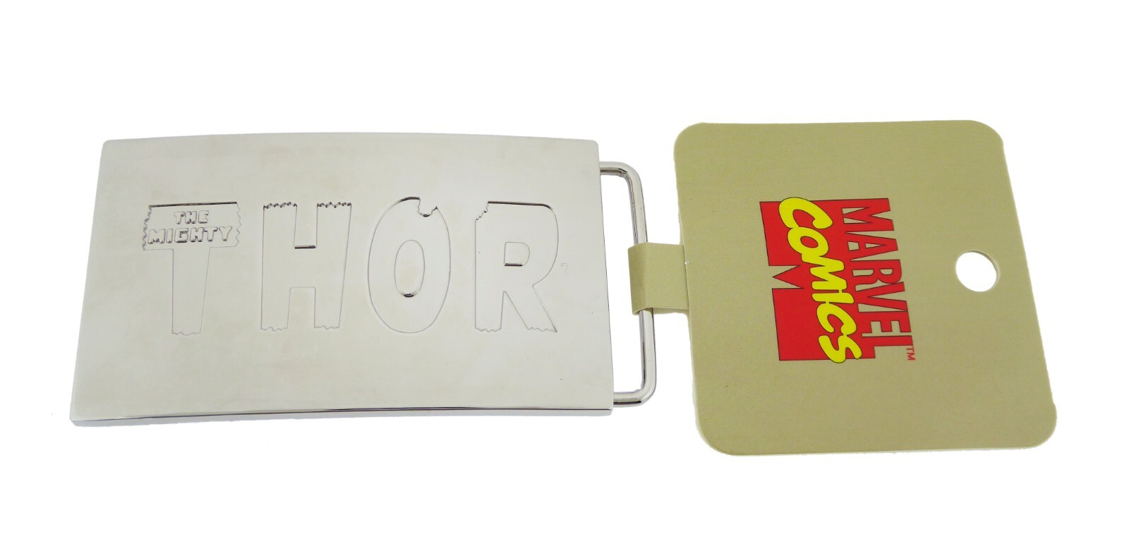 Marvel Comics Thor&rsquo;s Hammer Logo Silver Blue Metal Belt Buckles Original Western