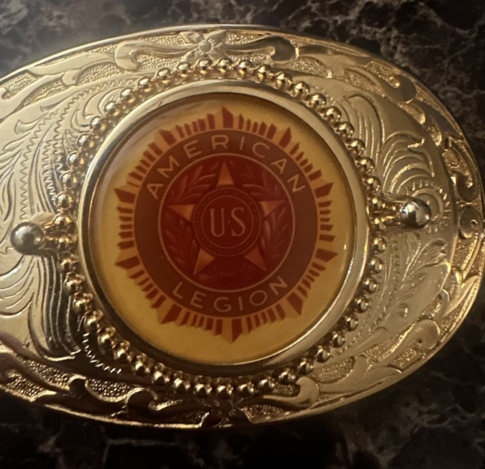 American Legion Southwestern Style Gold Tone . J.W Knife Co