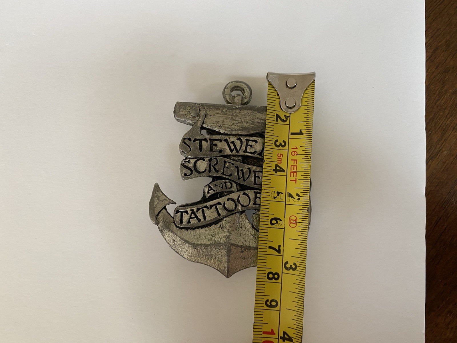 Stewed Screwed and Tattooed 2002 Anchor Belt Buckle
