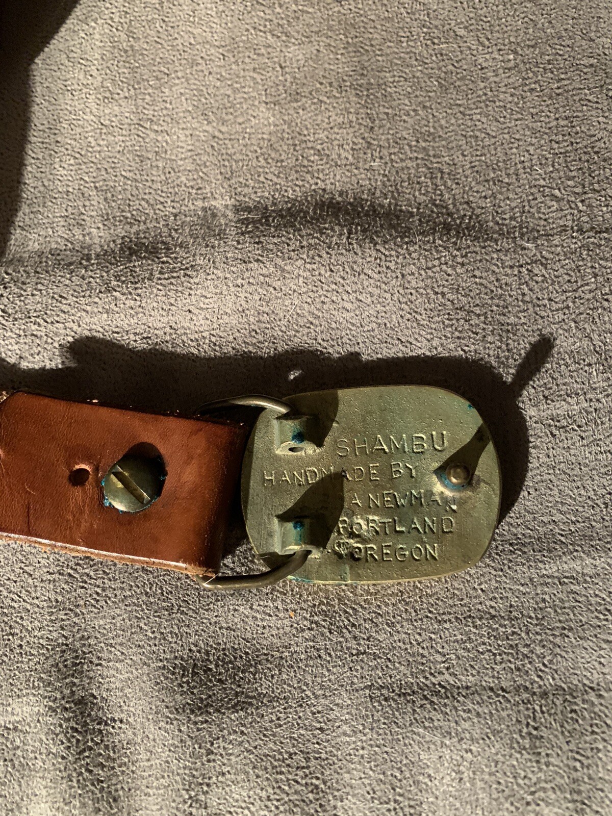 Shambu Belt And Buckle. Flower design, light brown and very unique