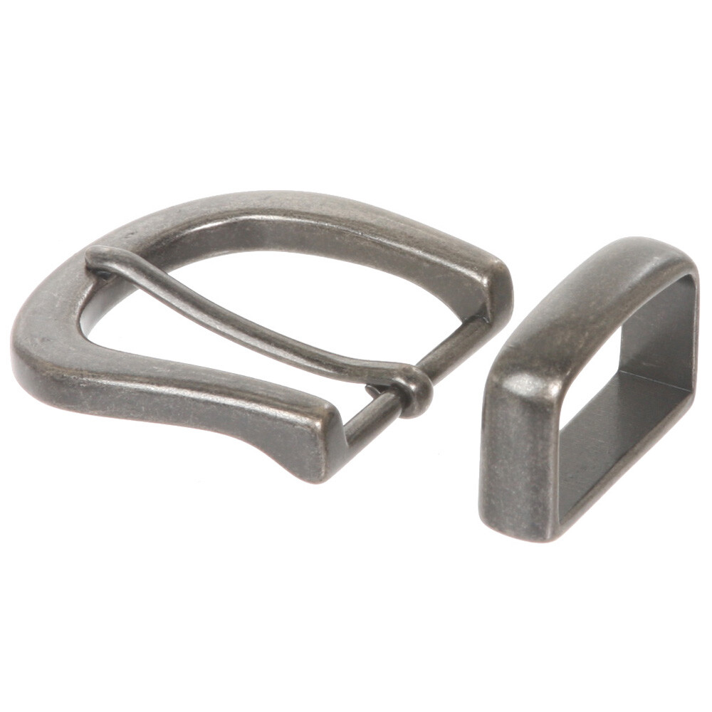 1 1/4&Prime; (32 mm) Nickel Free Single Prong Horseshoe Belt Buckle Set