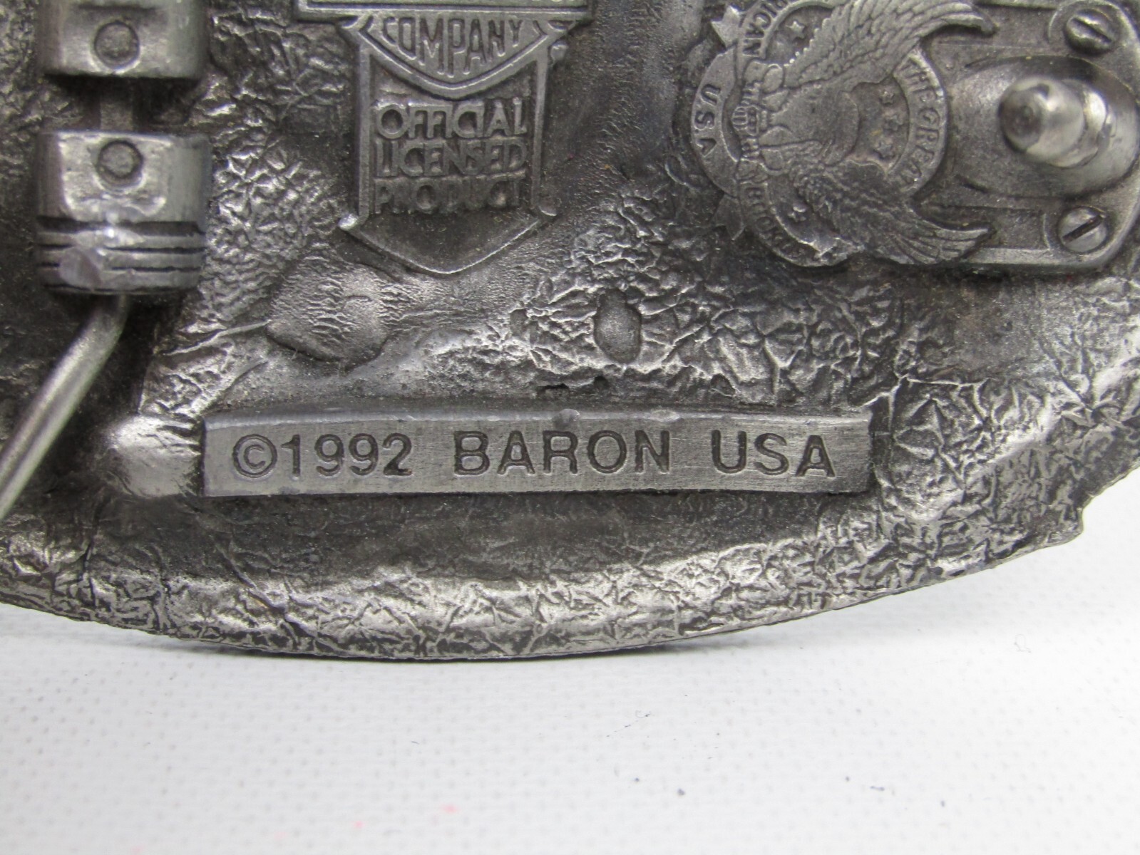 Harley Davidson Vintage Eagle Biker Belt Buckle Lord of Asphalt 1992 Baron USA