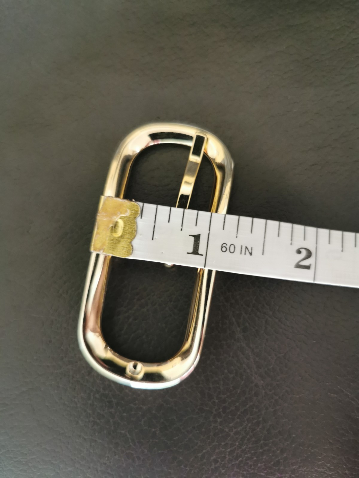 BELT BUCKLES 10993 2.5&Prime;X1&Prime; Gold Plated Made in Italy