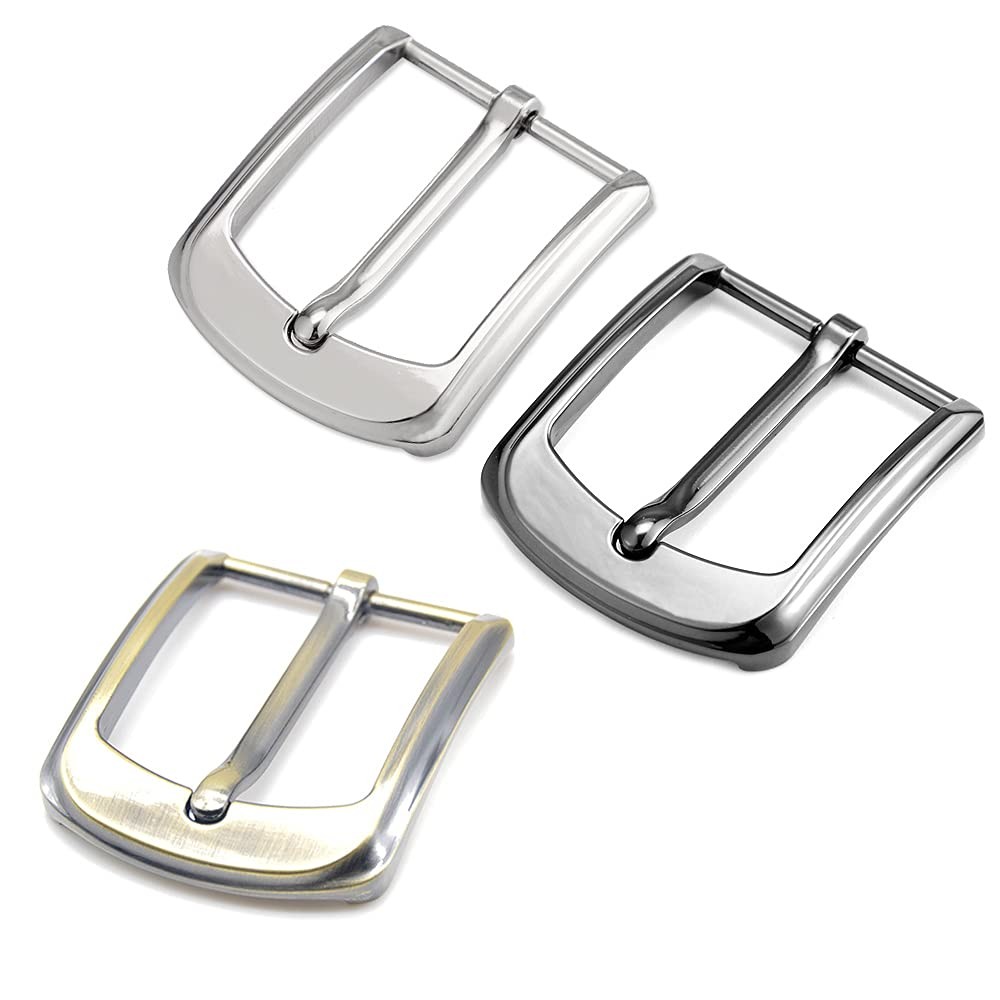 3pcs Belt Buckles Men&rsquo;s Metal Classic Belt Buckle 3.8cm 3840m…